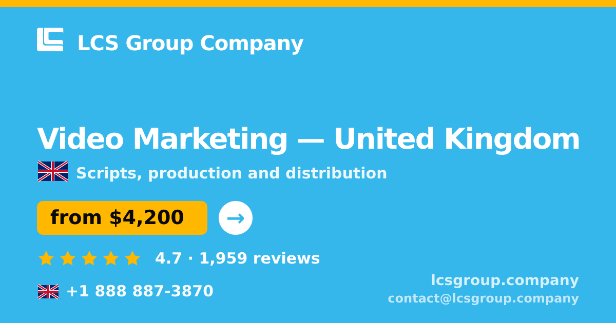 Video Marketing in Edinburgh — from $3,100, rated 4.6/5 by 1012 clients. LCS Group Company.
