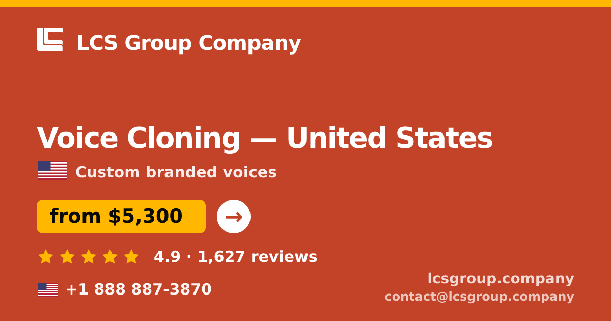 Voice Cloning in Chicago — from $7,000, rated 5/5 by 1427 clients. LCS Group Company.