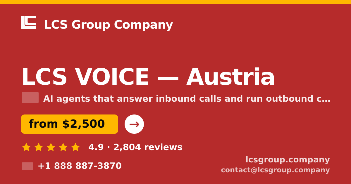 LCS VOICE in Vienna — from $2,400/mo, rated 4.9/5 by 1449 clients. LCS Group Company.
