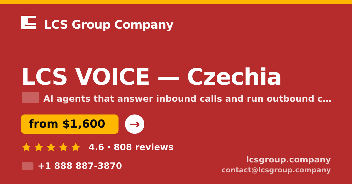 LCS VOICE in Czechia — from $1,600/mo, rated 4.6/5 by 808 clients. LCS Group Company.